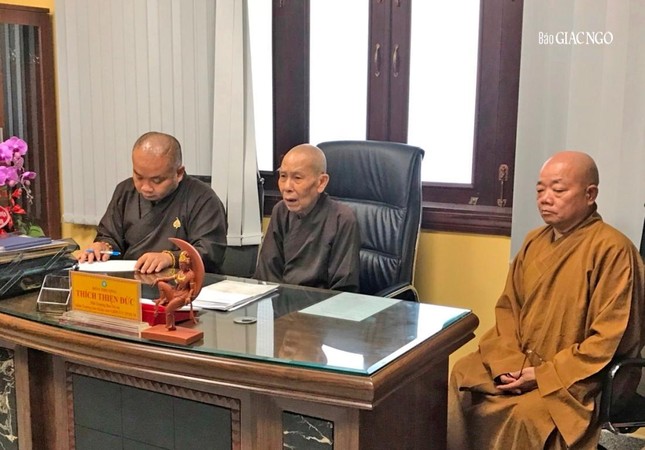 Hòa thượng Thích Thiện Đức chủ trì buổi họp đánh giá hoạt động Phật sự của năm 2022 và triển khai hoạt động Phật sự đầu năm 2023