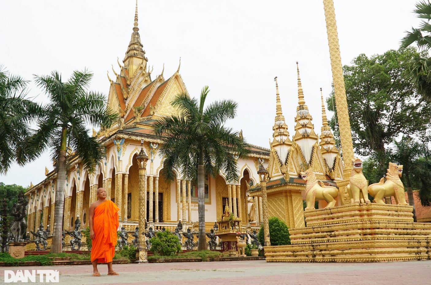 Chùa Nodol có kiến trúc của một chùa Khmer truyền thống. (Ảnh Nguyễn Cường).