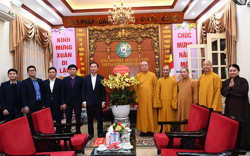 Hà Nội: Ban Tôn giáo chính Phủ đến thăm, chúc Tết Nguyên đán Quý Mão - 2023 Giáo Hội Phật giáo Việt Nam