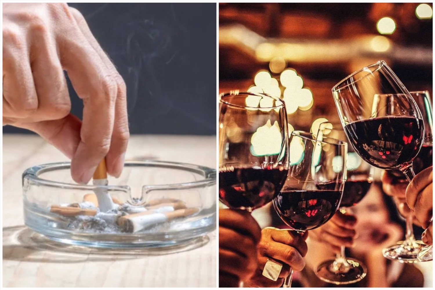 Hút thuốc lá, uống rượu là một trong những thói quen đang âm thầm làm tăng lượng cholesterol. Đồ họa: Thanh Thanh