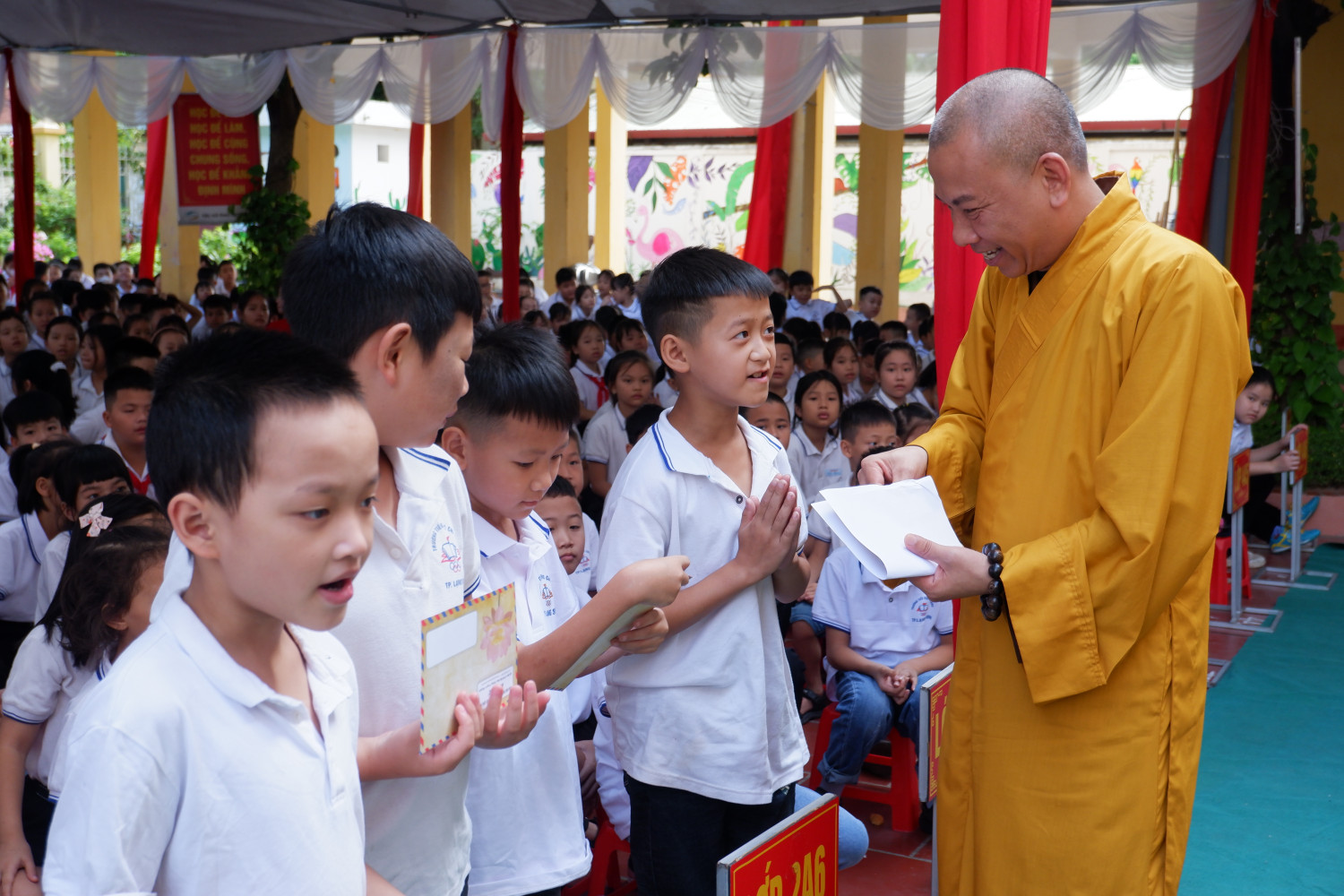 Lãnh đạo Ban Trị sự Phật giáo tỉnh dự lễ khai giảng năm học 2023 - 2024