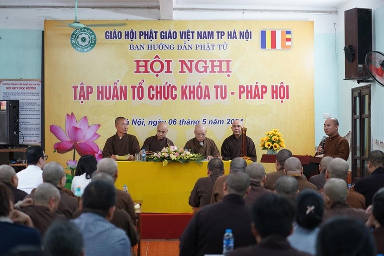 Hà Nội: Ban Hướng dẫn Phật tử GHPGVN Thành phố tập huấn về tổ chức khóa tu, pháp hội