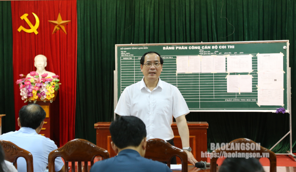 Đồng chí Phó Chủ tịch Thường trực UBND tỉnh phát biểu tại buổi kiểm tra