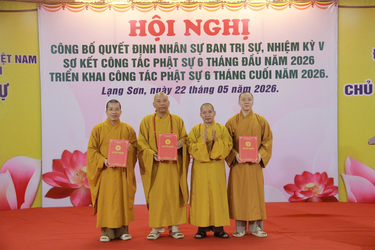 Lạng Sơn: Hội nghị công bố quyết định nhân sự Ban Trị sự Phật giáo tỉnh nhiệm kỳ V (2026 - 2031)