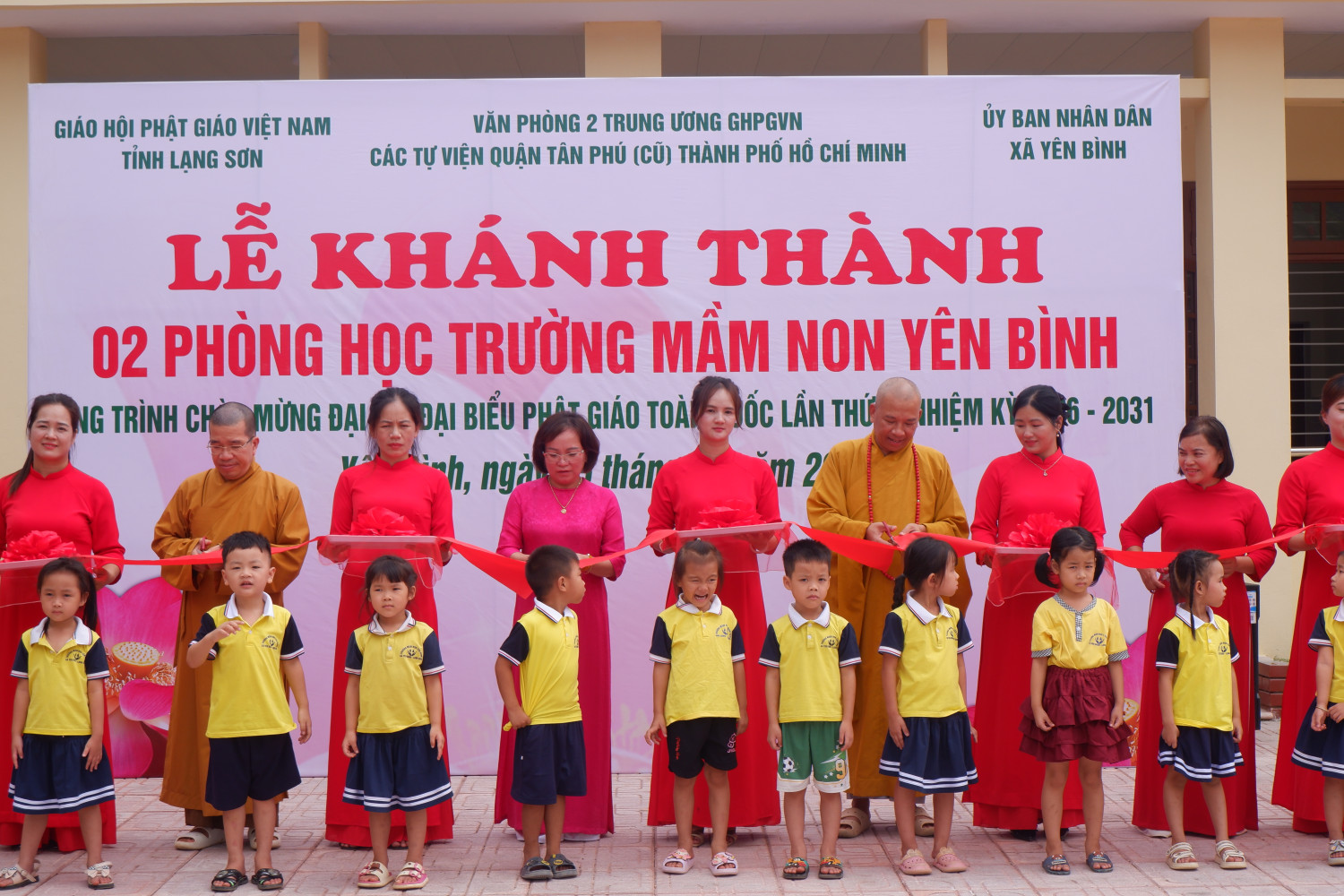 Lạng Sơn: Khánh Thành và bàn giao 02 phòng học Trường mầm non xã Yên Bình